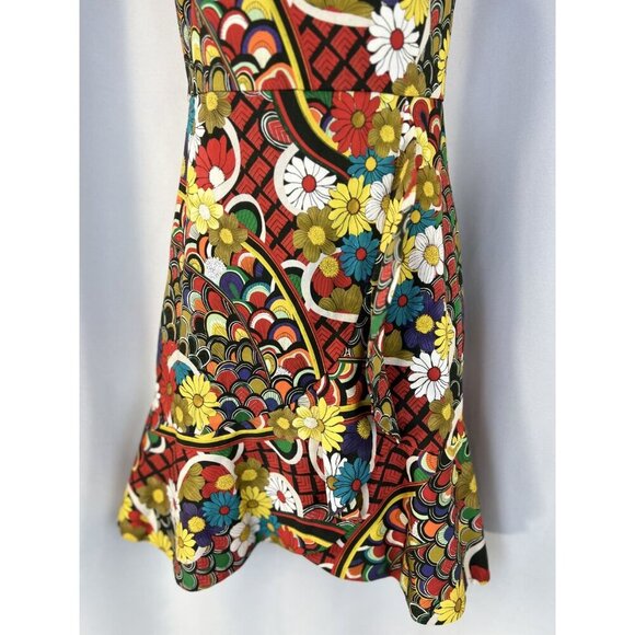 NEW Alice + Olivia Kirby Ruffle Hem Floral Dress $375 - Picture 5 of 13